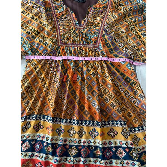 Anthropologie Tanvi Kedia Sumana Kaleidoscope Boho Festival Tunic - Large - Picture 11 of 12